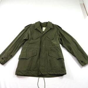 German Military 1981 Field Coat W/ Liner Green Sz S? Dutch Belgian